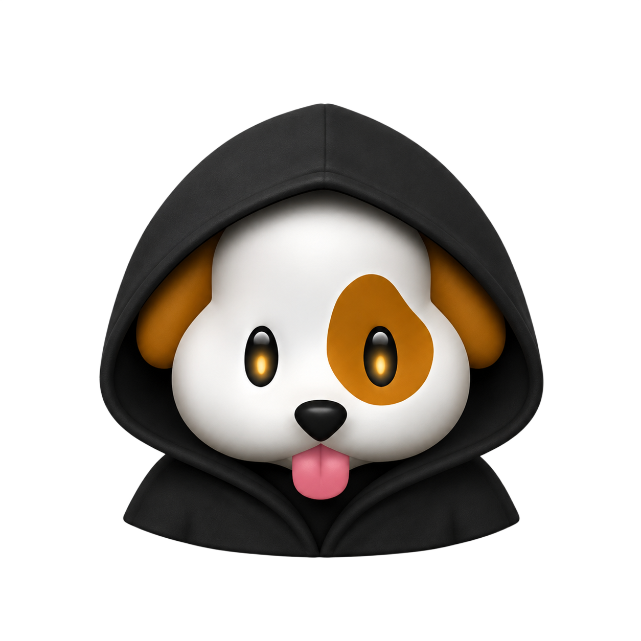 A hooded figure with a dog face
